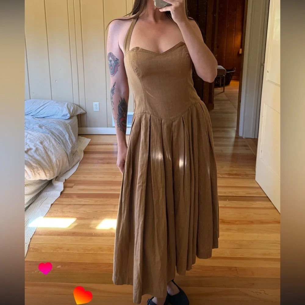 VINTAGE EMU Halter Dress - Picture 1 of 5